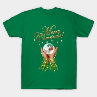 Merry Christmas Greeting. Pegasus, The Helping Hand T-Shirt